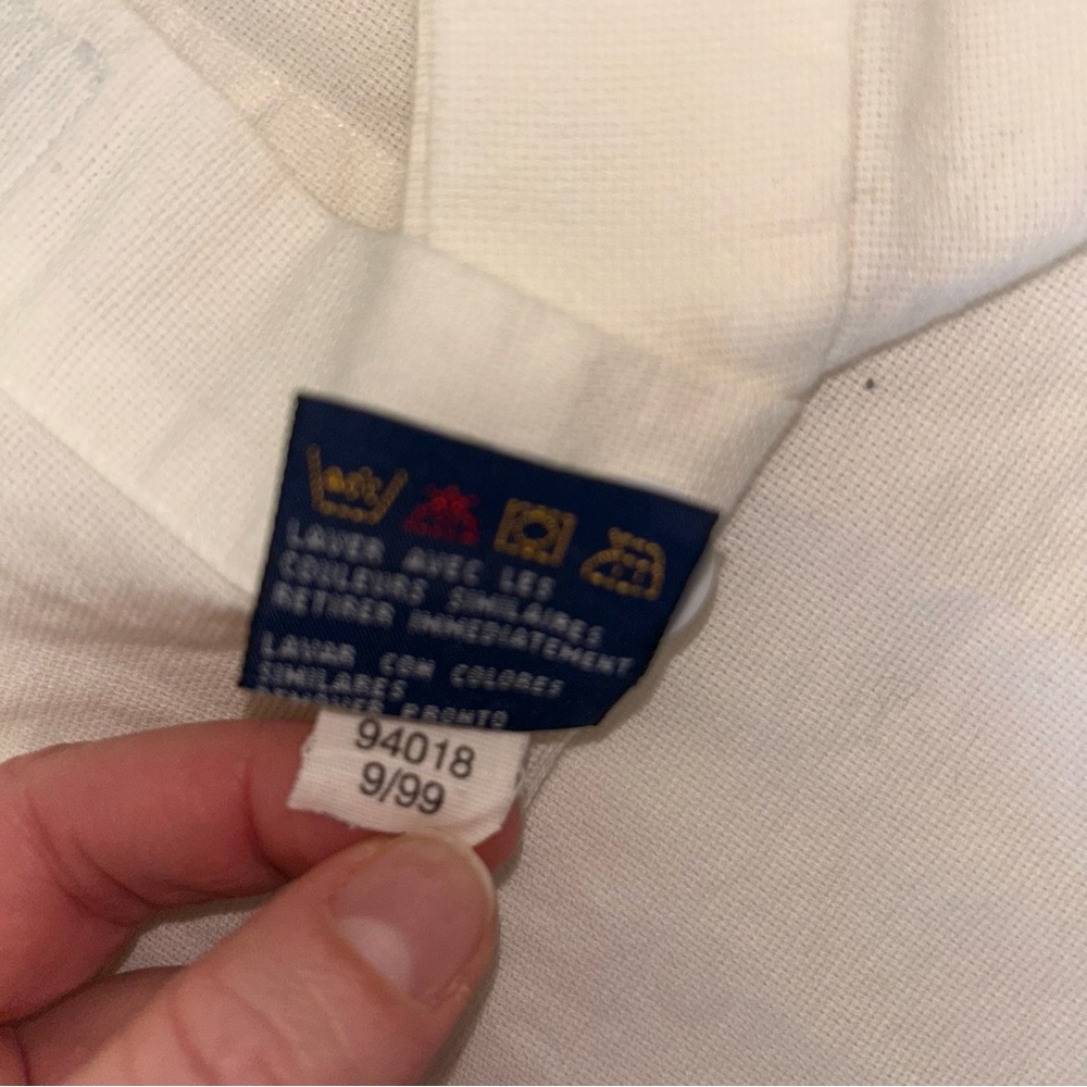 Tommy Hilfiger men VINTAGE long sleeve white cream sport safari shirt size Large - Picture 11 of 11